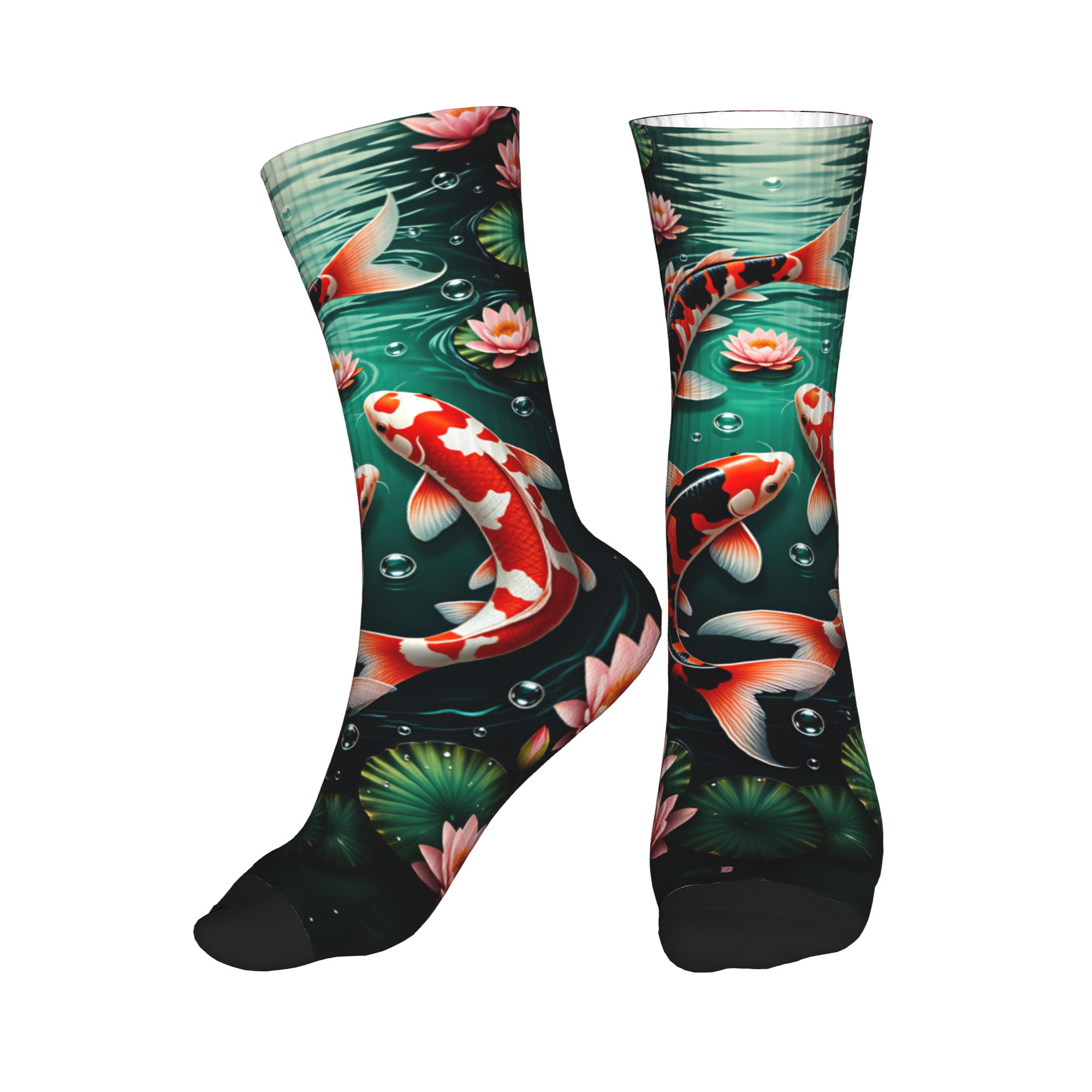 Dress Sock Men - Calcetines de vestir Three Koi Lotus
